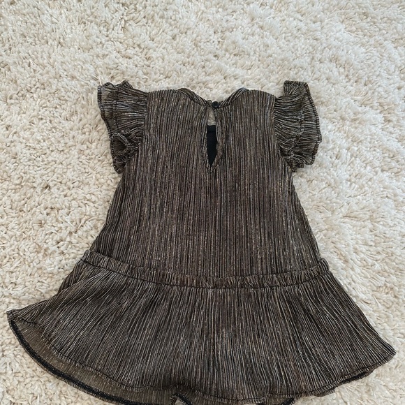 Metallic Ruffle Sleeve Dress - Picture 2 of 2